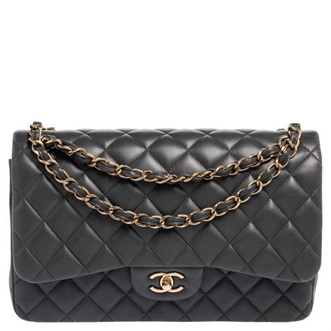 dark grey chanel|grey Chanel purse.